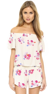 MINKPINK Falling Blooms Off Shoulder Top
