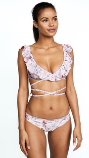 MINKPINK Summer Meadow Frill Wrap Top