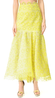 Monique Lhuillier Lace Trumpet Skirt