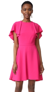 Monique Lhuillier Flutter Sleeve Dress