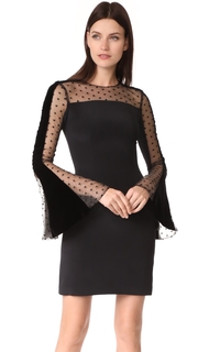 Monique Lhuillier Dress with Flared Sleeves