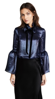 Monique Lhuillier Bell Sleeve Blouse