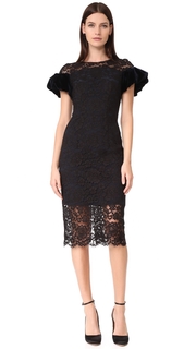 Monique Lhuillier Puff Sleeve Dress