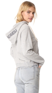 MOTHER Square Stitched Hood Sweatshirt