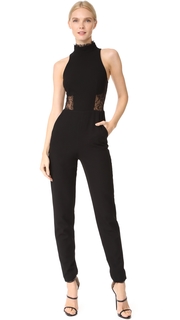 Nicholas Crepe Panel Lace Jumpsuit