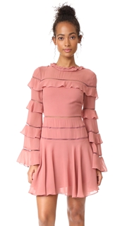 Nicholas Ruffle Insert Mini Dress
