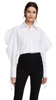 Nina Ricci Structured Sleeve Cotton Poplin Shirt