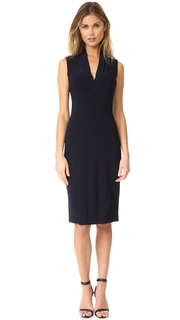 Norma Kamali Sleeveless Side Drape Dress