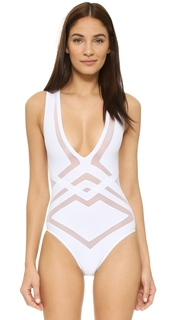 OYE Swimwear Bane Deep V One Piece