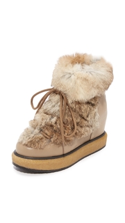 Paloma Barcelo Kansas Fur Wedge Booties