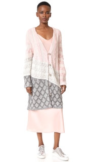 Prabal Gurung Curved Sleeve Cable Cardigan