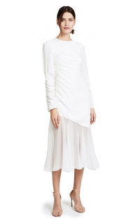 Prabal Gurung Long Sleeve Ruched Dress