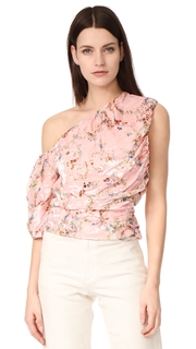 Preen By Thornton Bregazzi One Shoulder Scarlet Top