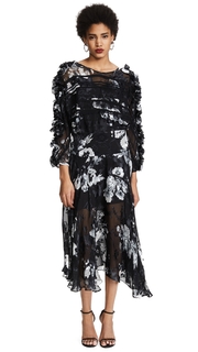 Preen By Thornton Bregazzi Ermin Dress with Black Silk Slip