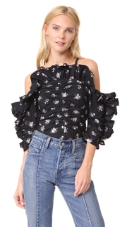 Rebecca Taylor Floral Jacquard Top