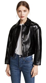 Rebecca Taylor Textured Vegan Leather Jacket