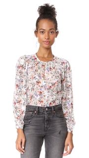 Rebecca Taylor Long Sleeve Ruby Floral Top