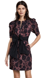 Rebecca Taylor Short Sleeve Brocade Dress