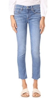 Rag &amp; Bone/JEAN Frayed Hem Skinny Jeans