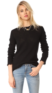 R13 Distressed Edge Cashmere Sweater