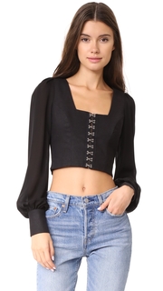 Stone Cold Fox Cropped Blouse