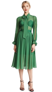 Self Portrait Chiffon Pussy Bow Dress