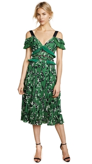 Self Portrait Cold Shoulder Floral Printed Dress