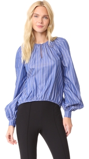 Stella Jean Striped Long Sleeve Blouse