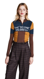 Stella Jean Intarsia Mock Neck Sweater