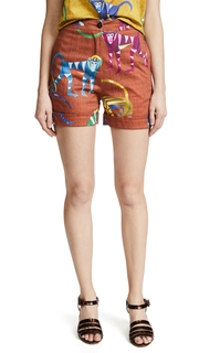 Stella Jean monkey print short