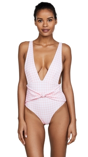 SKYE &amp; staghorn Tie Up Plunge Swimsuit