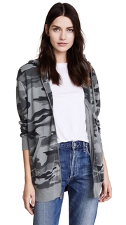 Splendid Camo French Terry Zip Up Hoodie
