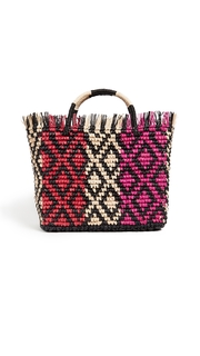 Sensi Studio Canasta Multicolor Straw Tote