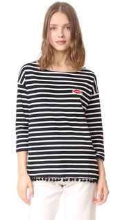 SUNDRY Lips Stripe Tee