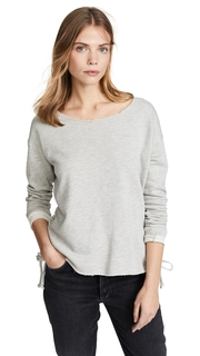 SUNDRY Lace Up Sweatshirt