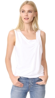 Three Dots Gathered Sleeveless Top