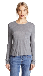 T by Alexander Wang Classic Cropped Long Sleeve Tee