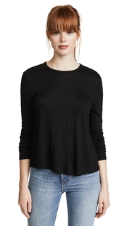 T by Alexander Wang Classic Cropped Long Sleeve Tee