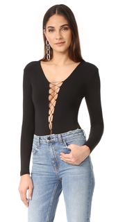 T by Alexander Wang Lace Up Bodysuit