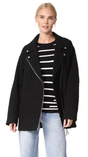 T by Alexander Wang Asymmetrical Notch Collar Coat