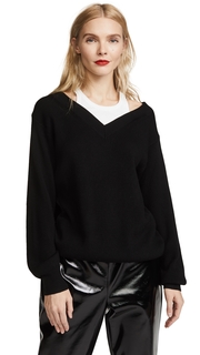 T by Alexander Wang Off the Shoulder Sweater with Inner Tank