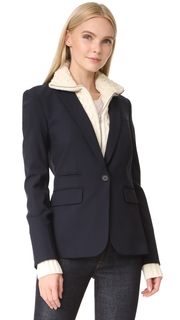 Veronica Beard Classic Wool Jacket with Upstate Dickey