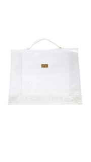 What Goes Around Comes Around Hermes Clear Vinyl Kelly Satchel (Previously Owned)