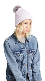 White + Warren Cashmere Pom Pom Beanie