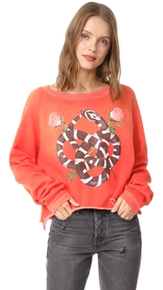 Wildfox Snake Charmer Monte Crop Sweatshirt