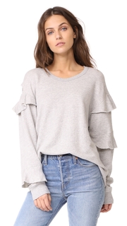 Wilt Raw Ruffle Sweatshirt