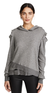 Wilt Ruffle Cold Shoulder Hoodie