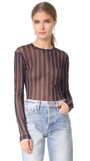 Yigal Azrouel Stripe Mesh Tee
