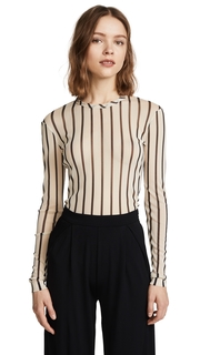 Yigal Azrouel Stripe Mesh Tee