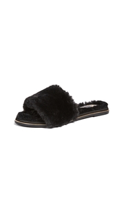 Yosi Samra Rose Faux Fur Slides